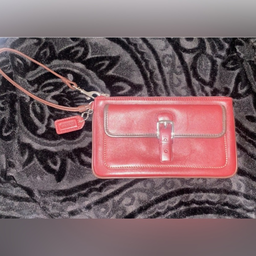 Authentic Coach Leather Wristlet